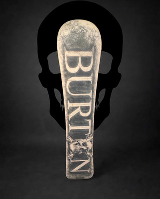 Burton Twin Freestyle Snowboard w/ Flow Bindings Skeleton Graphic