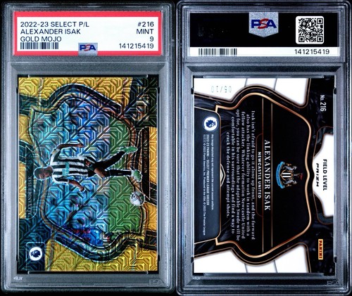 Alexander Isak 2022/23 Panini Select Gold Mojo PSA 9
