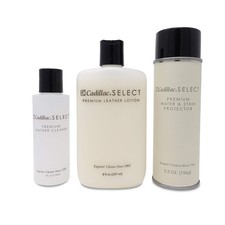 Cadillac Select Premium Leather Care Kit - Leather Cleaner, Lotion Conditioner 