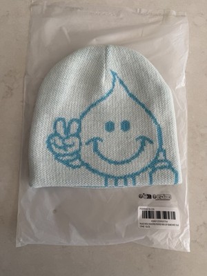 Palace SS26 World Industries Reverso Nein Cuff Beanie Water White