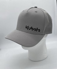 Kubota Light Gray, Athletic/Ball Cap Strapback Adjustable , Mesh Backing, NEW