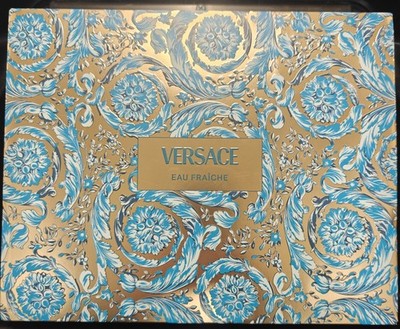 Versace Man Eau Fraiche 3 Pc Set 50ml EDT + After Shave Balm + Shower Gel New