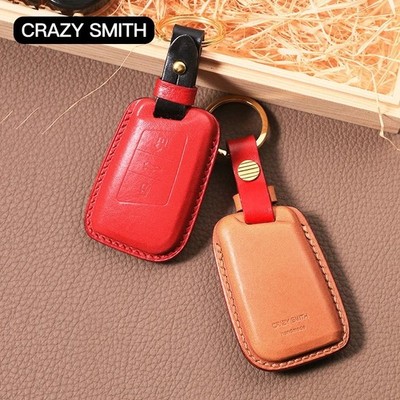 Handmade Sewing Leather Car Smart Key Case Cover For VW Arteon Atlas Cross Sport