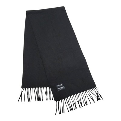 Vintage Christian Dior Monsieur Black Scarf Cashmaire Fringed Winter Japan