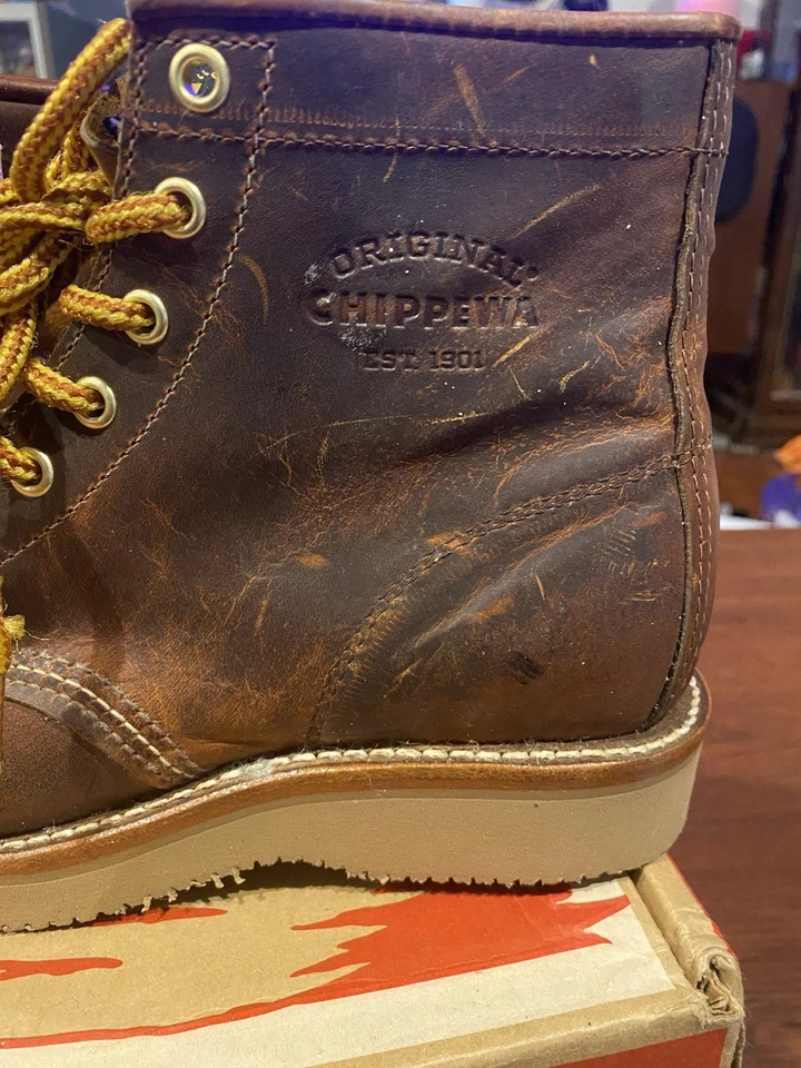 Botas de ingeniero de cuero originales Chippewa 7M con suela Vibram para mujer Foto 3 de 4
