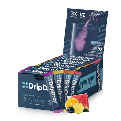 DripDrop Hydration Packets  Bold Variety Pack  Single Serve Electrolytes Powd...