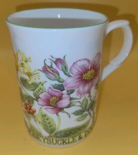 Vintage Rose of England Floral Honeysuckle & Dog Rose Fine Bone China Mug