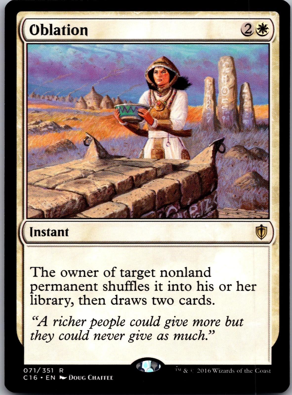 Oblation 71 Rare Commander 2016 Magic: The Gathering Lightly Played