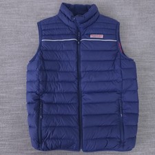 Vineyard Vines Performance Mountain Weekend Down Puffer Vest Navy Blue Youth XL