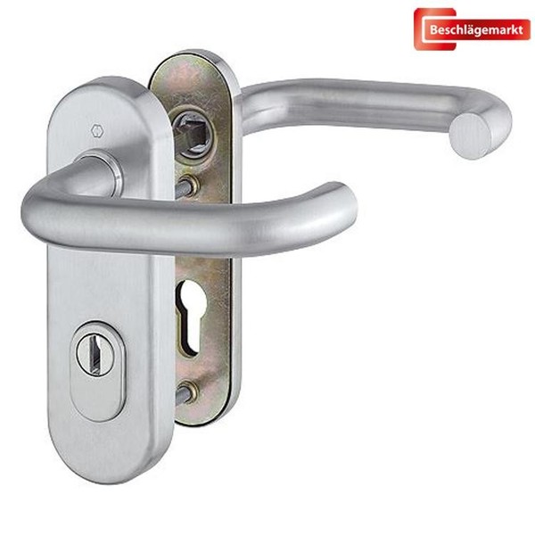 Hoppe Paris Schutzbeschlag Kurzschild 72Mm Edelstahl Matt TüRbeschlag Set-image