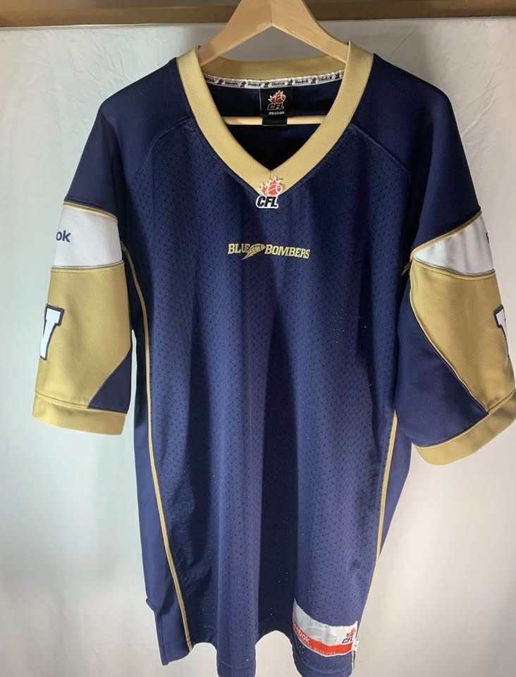 Winnipeg Blue Bombers Cfl Jersey Reebok 2012 Large Authentic