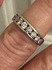 ~**14K WHITE GOLD Diamond Wedding Band