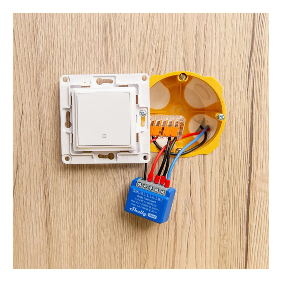 Interruptor inteligente compacto Shelly 1 Mini Gen4 (1 Mini Gen4) Foto 2 de 2