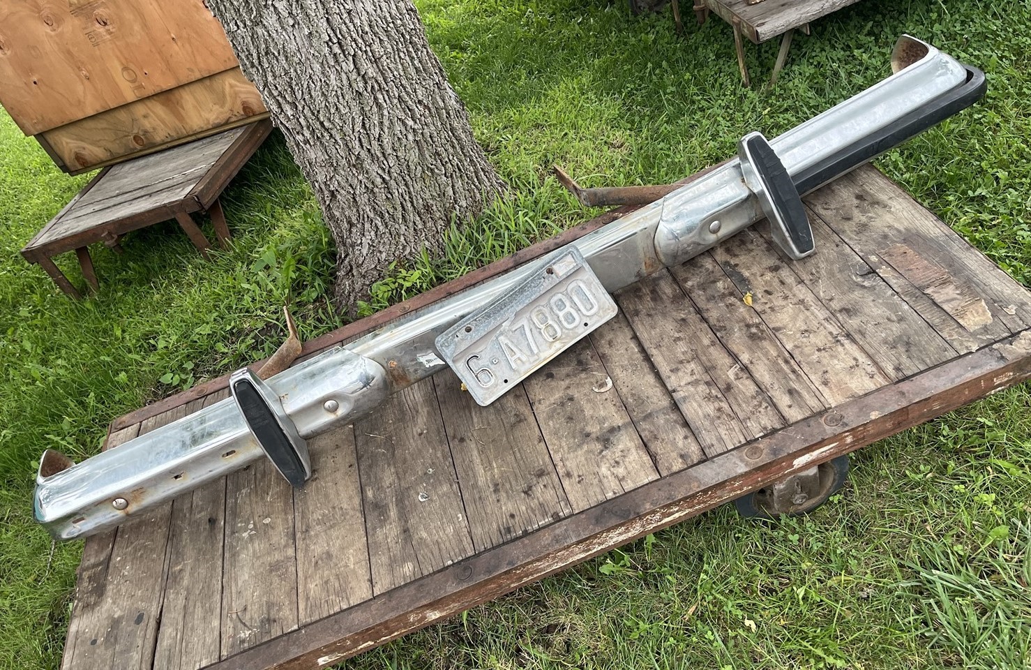 1974 -1983 Jeep Cherokee Wagoneer Front Bumper Brackets Guards OEM 1977 3-piece