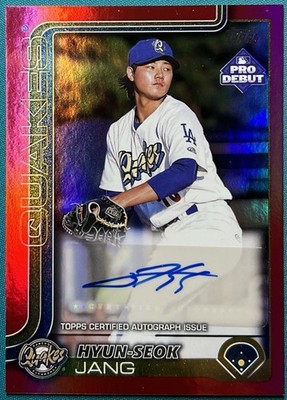 2025 Topps Pro Debut HYUN-SEOK JANG - AUTO  Ser# 05/10 RED Foil #PD-179 Dodgers