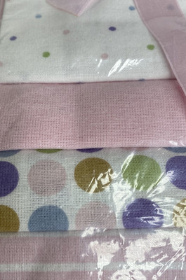 Luvable Friends Baby Receiving Blankets 28x28 Flannel 4-Pack Pink Cotton New