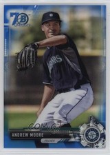 2017 Bowman Chrome Prospects Blue Refractor 70th Anniversary Andrew Moore y0i