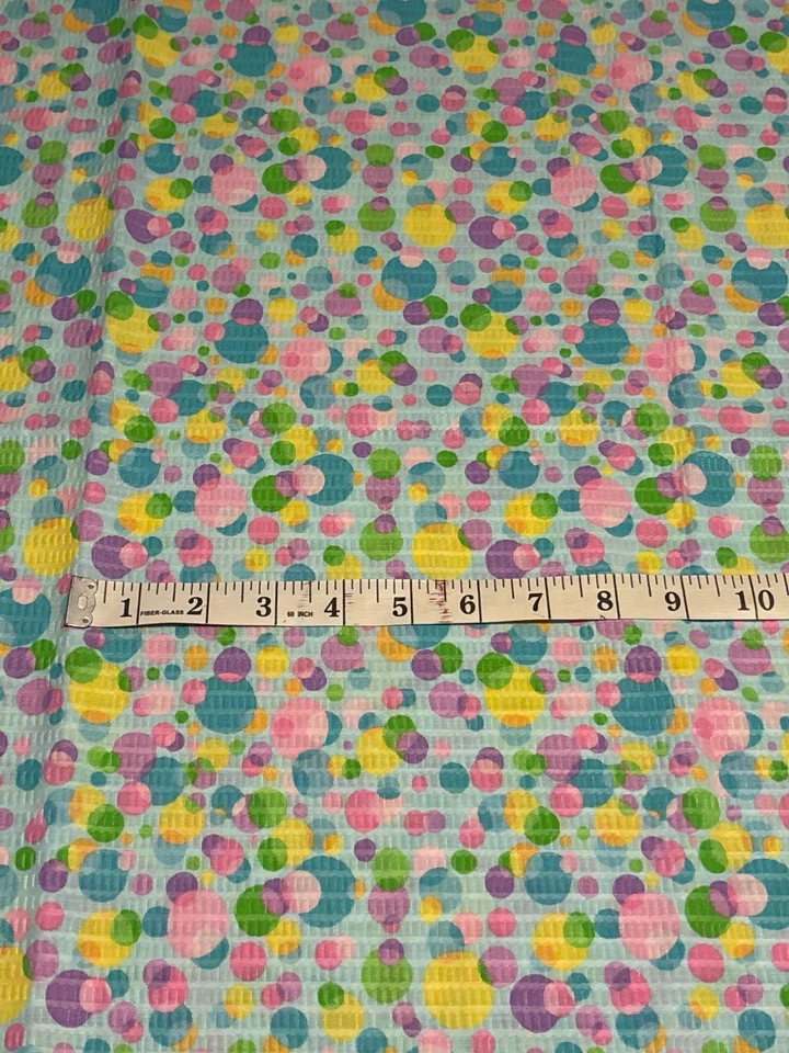 "Tela de crepé colorida de colección 36x44"" patrón de lunares multicolor primavera de Pascua" Foto 2 de 3