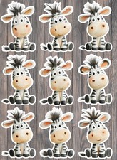 Silly Zebra Die Cut Vinyl Stickers Scrapbooking Laptop Waterbottle