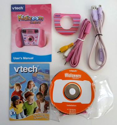Vtech KidiZoom Camera Accessories Bundle Manual Faceplate USB & AV Cables CD-ROM