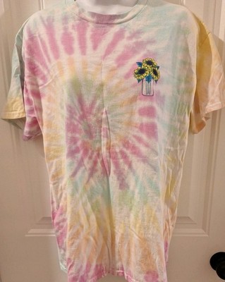 Benny & Belle 1X Plus Tye Dye Short Sleeve 100% Cotton Multi Sunflowers T shirt