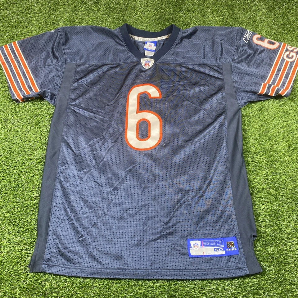 Camiseta Jay Cutler Chicago Bears Para Hombre 50 Cosida Reebok NFL Fútbol #6 Azul  Foto 3 de 4