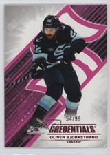 2024-25 Upper Deck Credentials Pink 54/99 Oliver Bjorkstrand #35 16vq