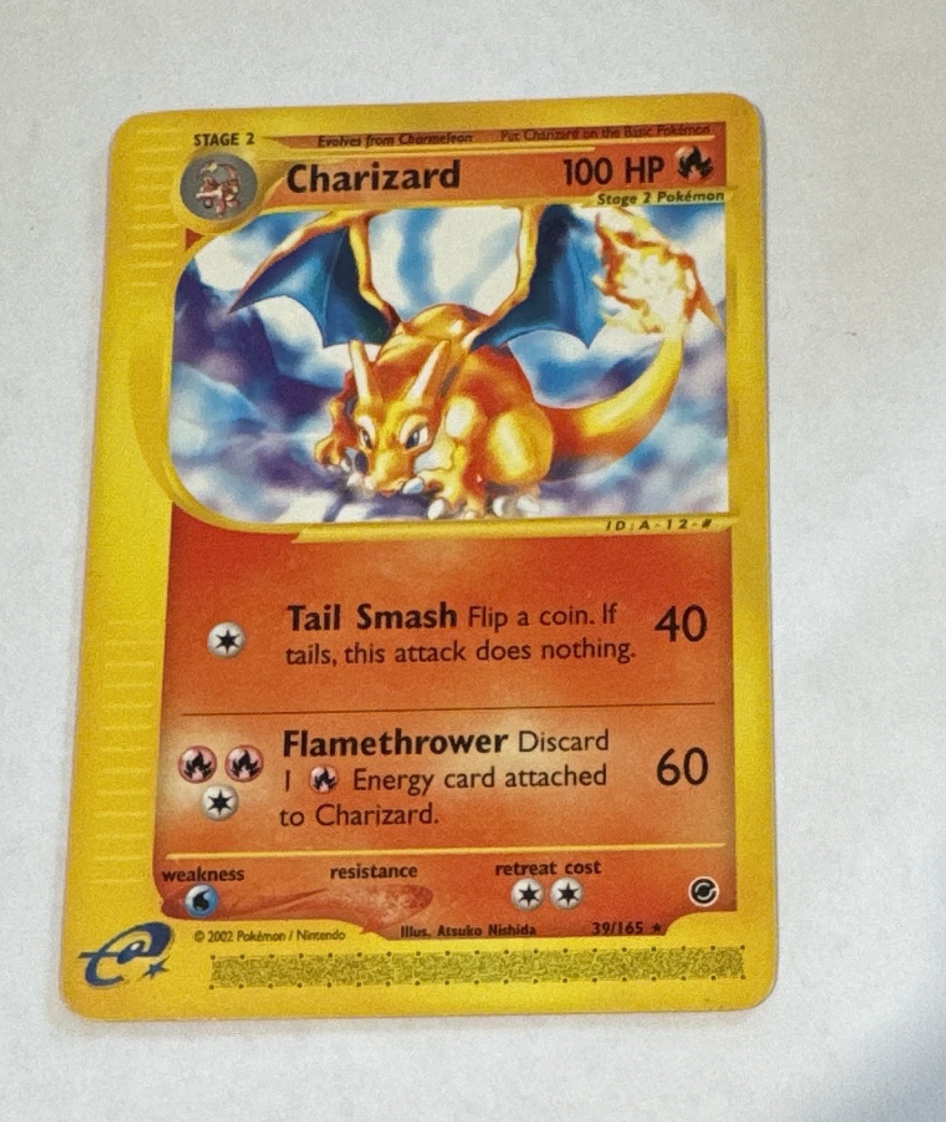 Pokémon TCG Charizard Trading Card Expedition Base Set, 39/165, Regular Rare NM