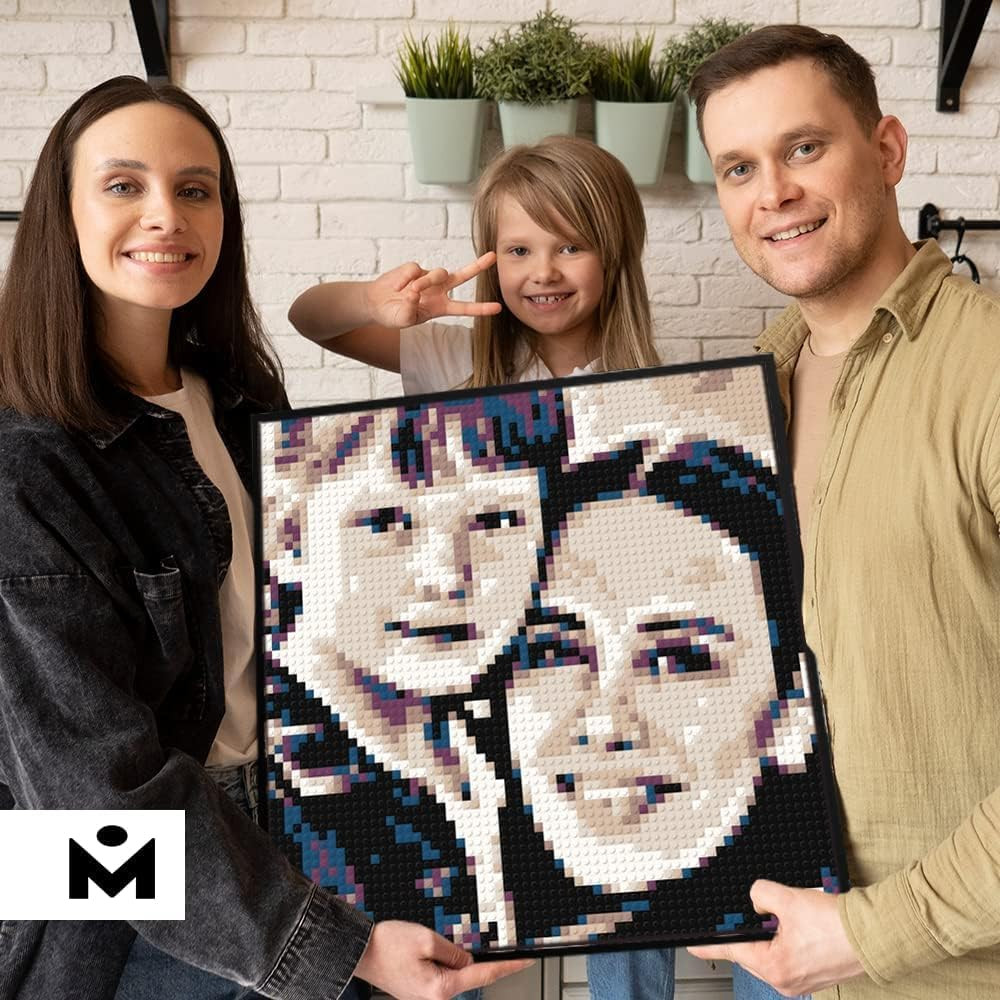 Custom Pixel Art Brick Mosaic Photo Kit - Unique Gift Idea