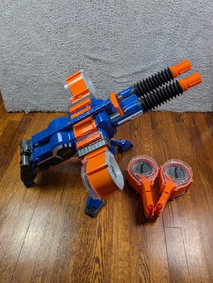 Nerf N-Strike Elite Rhino-Fire Blaster Toy Gun Tripod 2 Drum Dart Magazines
