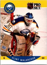 1990 Clint Malarchuk Pro Set Hockey #25 Buffalo Sabres