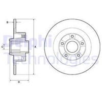 Delphi 2X Bremsscheibe Hinten Ø300 Mm Voll FüR Renault Laguna Coupe DT0/1 2.0