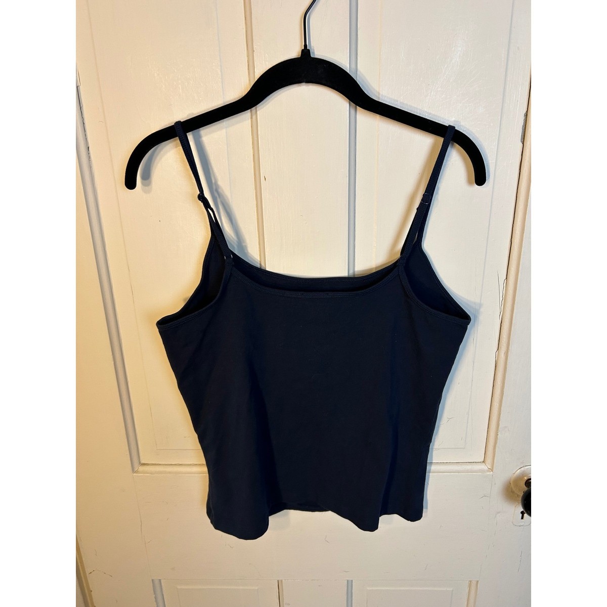 けん Sunday Best Aritzia Navy Blue Cotton Stretch Camisole Tank Top