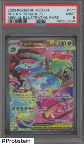 2025 Pokemon MEG EN Special Illustration Rare #177 Mega Venusaur ex PSA 10