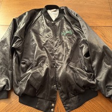 Vtg Cardinal Brand Snap Nylon Baseball Jacket Quaker State Logo And “Big Daddy”