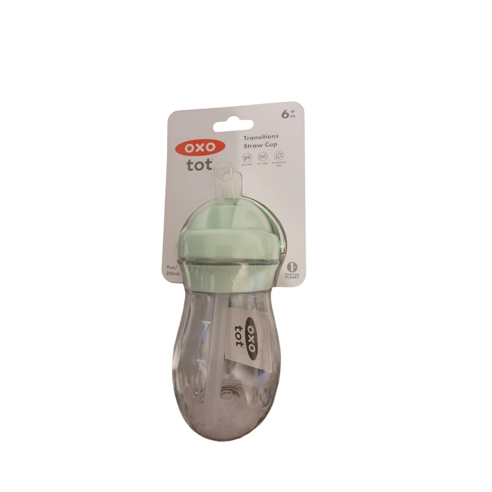 OXO Tot Transitions Straw Cup 9oz 250ml Teal Green Baby Todd
