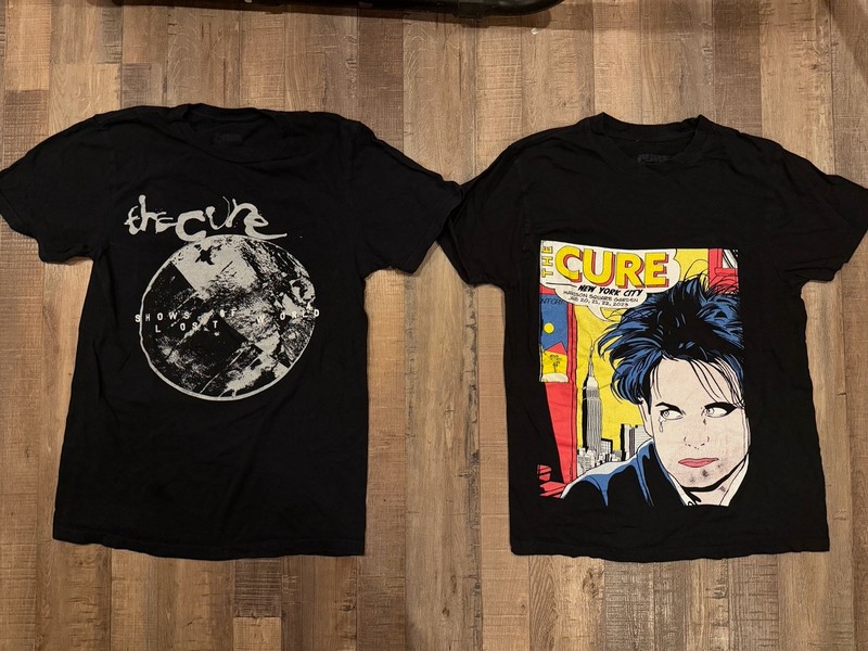 Two (2) CURE Concert T-Shirts Shows of a Lost World Size S
