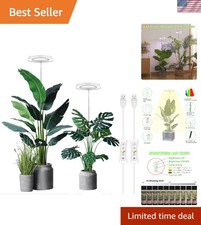 Full Spectrum LED Grow Light for Indoor Plants, Adjustable Timer - 2 Pack