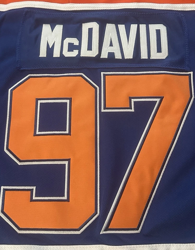 Youth Connor McDavid Edmonton Oilers Blue Fanatics Jersey (Fully Stitched) - Image 4 of 4