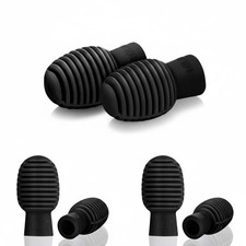 4 Pieces Drum Mute Dampener Silicone Drumstick Silent Grid, Black