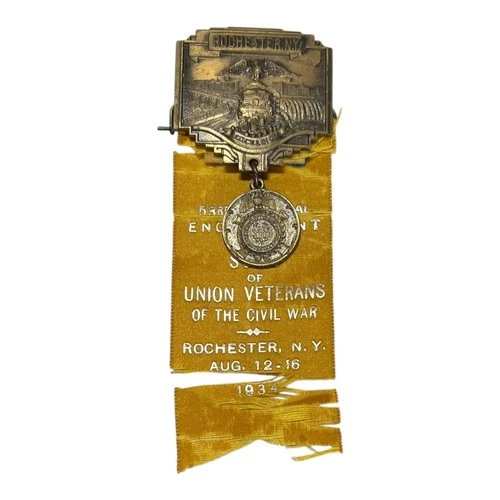 1934 Union Civil War Encampment Badge Rochester NY GAR UVL *AS IS*