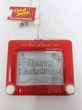 Etch A Sketch Magic Screen Decoupage Christmas Tree Ornament NEW Ruz 