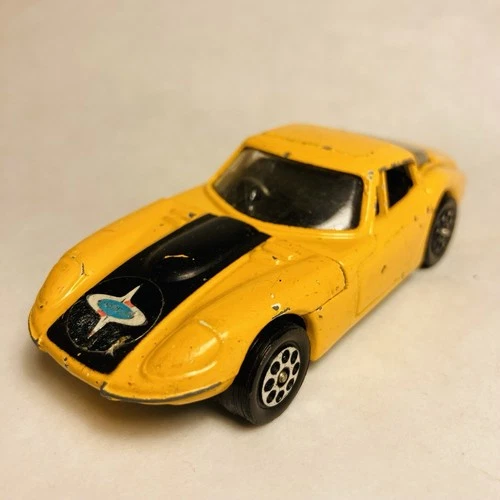 Corgi Toys Whizzwheels #377 Marcos 3 Litre - Yellow - Original Vintage (ref38)