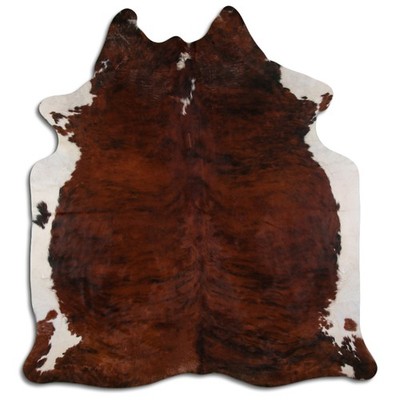 8 Ft X 7 Ft Genuine Brazilian Cowhide Skin Rug by Hilason | Hair-On Leather