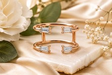Open Baguette Oura Ring Jacket Gen 3 4 & 5 925 Sterling Silver Guard Wrap Gift