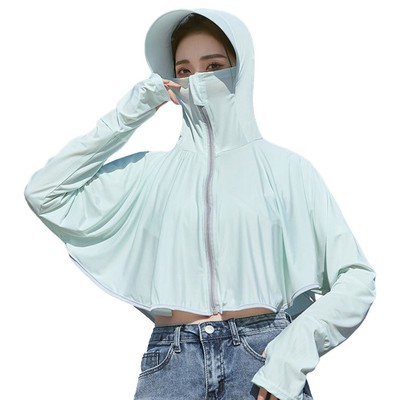Women's UV Protection Ice Silk Outdoor Jacket, for Fishing, Cycling and Running