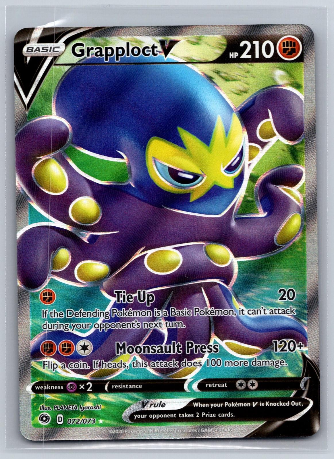 Grapploct V 072/073 Ultra Rare Champion's Path Pokemon Holo Near Mint