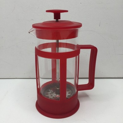 Red French Press Handheld Espresso Coffee Tea Maker Lightweight Plastic Kitchen