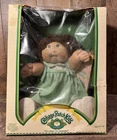 Cabbage Patch Kid 1984 Brown eyed girl Whitney Gene w/Green Checkered Dress NRFB