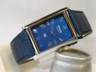 VINTAGE SEIKO SLIM QUARTZ BLUE DIAL JAPAN MEN'S WORKING DRESS WATCH